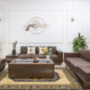 Ghế Sofa Gỗ 2 Văng Mẫu Chân Thuyền
